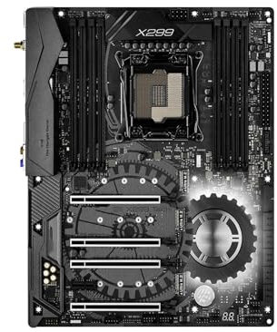 QWEOWW Scheda Madre Fit for ASRock X299 X299 Taichi LGA 2066 Supporta CPU 9800X 10900X 10940 7940X 9920X 7800X DDR4 128 GB M.2 ATX