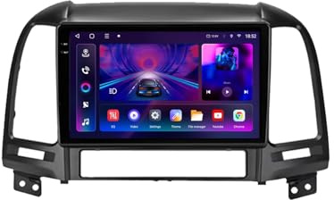 Pantalla Táctil 2 DIN Radio para Hyundai Santa Fe 2 2006-2012 Bluetooth Estéreo Coche Navegador USB para, 8 Core 8G+256G