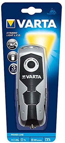 Varta Dynamo Taschenlampe ABS-Kunststoff mit 3 weißen 5 mm LED´s Art. 636VA176