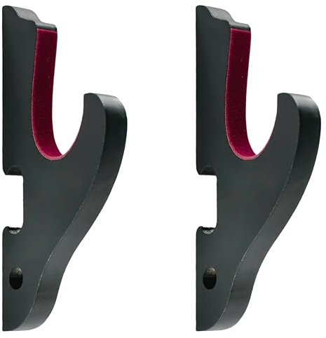 Eforlife 2/Set Sword Hook Wall Mount Samurai Sword Hanger Display Holder Adjustable for Katana Wakizashi Tanto Genji Sword Weapon Rack Dagger Mount(1 Tier Padded)