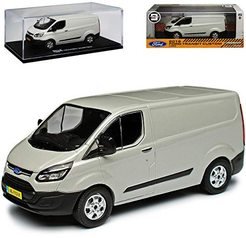 Greenlight Ford Transit Tourneo Custom Kasten Transporter Grau Silber Modell Ab 2012 1/43 Modell Auto mit individiuellem Wunschkennzeichen