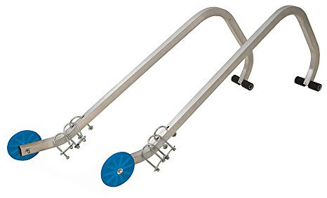1015m Roof Ladder Hooks Bracket Kit - Converts Secures Ladders To Ridges & Tiles - Safety Connector Leg Adapters - Polymer Slide Wheels Prevent Slate Damage