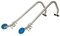 1015m Roof Ladder Hooks Bracket Kit - Converts Secures Ladders To Ridges & Tiles - Safety Connector Leg Adapters - Polymer Slide Wheels Prevent Slate Damage