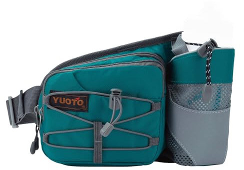 YUOTO Outdoor Bauchtasche mit Wasserflaschenhalter für Wandern, Trinkgürtel, Hüfttasche