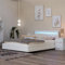 Home Deluxe - LED Bett NUBE - Dunkelgrau, 140 x 200 cm - inkl. Matratze, Lattenrost und Schubladen I Polsterbett Design Bett inkl. Beleuchtung