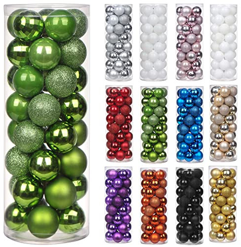 4CM Weihnachtsdeko Weihnachtskugeln, 40 Stücke Bruchsiche Christbaumkugeln Ornamente Weihnachtsbaumschmuck für Weihnachtsbaum Christbaumkugeln Weihnachtsdekoration Kugeln