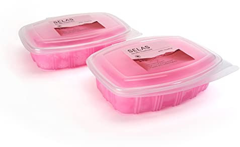 Paraffina di rosa mosqueta.PACK 2600ml (980g x 2 pezzi) SELAS. Per trattamenti terapeutici ed estetici di mani e piedi. Cera, caldo, professionale, bagni, spa, terapia, idratante, pelle secca.
