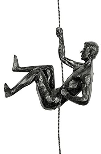 TAOYUN Klettern Mann Wand Dekor Harz Eisendraht Wandbehang Dekorationen Kunst Skulptur Figuren Retro Hängende Statue Wohnkultur Geschenke