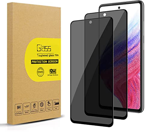 Lokyoo 2 Stück Sichtschutz Full Screen für Samsung Galaxy A53 5G | Anti-Spy Panzer Schutz Glas Folie Schutzfolie, Frei von Kratze Displayschutz Hat Keinen Einfluss auf die Hülle