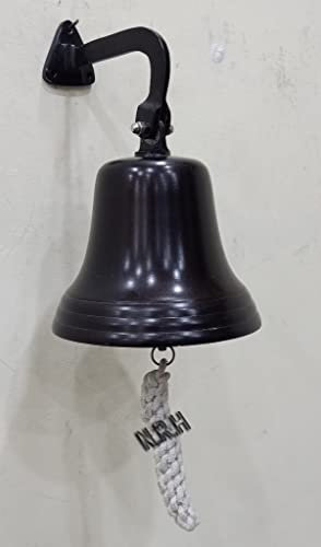 Dekorative Ornamentglocken | Piraten dekorative Schiffsglocken | maritimes Ozean Heimdekoration (15,2 cm, schwarz)