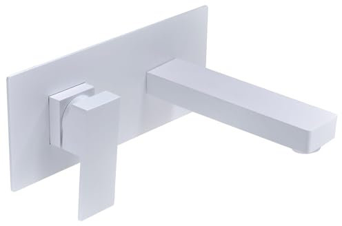 IMEX GLE020/BL Suiza Grifo de Lavabo Empotrado Blanco Mate