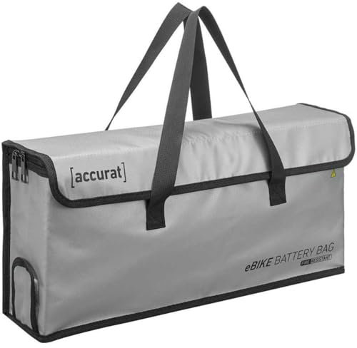 Accurat Bike Battery Bag feuerhemmende E-Bike Akku-Tasche (silbern)
