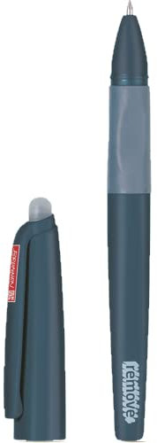 BRUNNEN, Remove, Radierbarer Gelschreiber für Schule/Universität/Büro, Alternative für Kugelschreiber & Tintenroller, Nachfüllbar, rutschfeste Griffzone, schnell trocknende Gel-Tinte (Denim)
