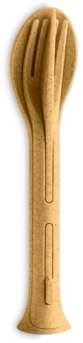 Koziol Besteckset 3-teilig KLIKK POCKET nature wood 4036702