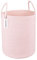 XUANGUO Panier à linge en corde de coton pour filles, enfants, bébés, crèche, tissé, pour salon, chambre de fille, style bohème, grands paniers en corde pour couverture, jouets, grande taille, rose