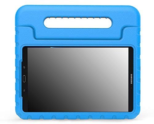 MoKo Funda Compatible con Galaxy Tab A 10.1, Carcasa Protectora para Niños Infantil Antigolpes con Mango Convertible para Samsung Galaxy Tab A 10.1 2016 (SM-T580/T585), Azul