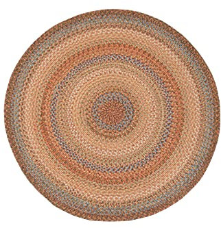 Jute & Co. Teppich rund, Mehrfarbig, praktisch und strapazierfähig, Modell Bahia, aus geflochtenem Polypropylen, 90 x 90 cm