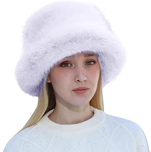 einfarbig Nerzhut Winddicht warm Kuppelhut lässig im Winter Baskenmütze Creme (Beige, One Size)
