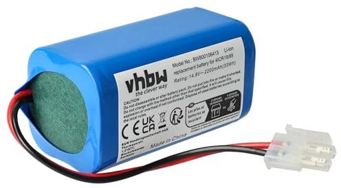 vhbw Batería Compatible con Silvercrest SSRA1 Robot Limpieza (2200 mAh, 14,8 V, Li-Ion)