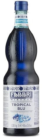 Food-United TROPICAL-BLU-SIRUP Mix 2x1L FLASCHE | FABBRI 1905 Mixybar | sciroppo blu tropicale | Note von Vanille & Bitter-Orangen | für Gin & Rum Likör Ocean Blu Spritz SBritz Prosecco (2)