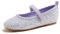 Feversole Girls Cute Dress,Ragazze Mary Jane Strap Scarpe Basse Ballerine da Principessa Scarpe da Scuola Piatte Lilla Lucido 34 EU