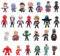 Philoctes Tortendeko für Hero Geburtstags Dekoration,Held Kuchen Topper für Kinder Jungen Party,Mini Hero Figuren Set,Mini Action Figuren Cake Topper