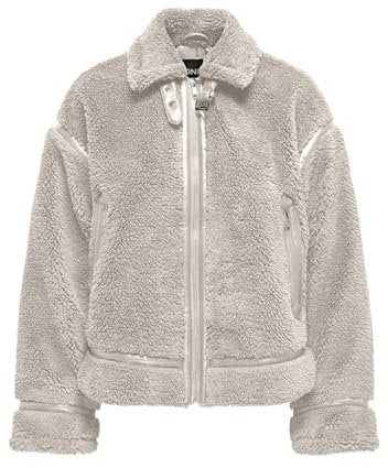 ONLY Damen Onlmichelle Teddy Jacket OTW Jacke, Grau, XS