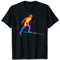Langlauf Ski Langläufer Silhouette Geschenk T-Shirt