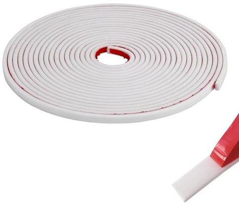 9M Flexible Zierleiste Selbstklebend Hell Deckenleisten, Weiß Leiste Dekorative für DIY, Dekoration, Spiegelrand, Wand, Bilderrahmenränder, Schrank, Risse