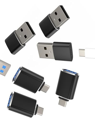 Cavo OTG da USB-C a USB A tipo C (confezione da 6) per Apple iPhone15 Pro Max Plus per iPad Air4 Mini Macbook Converter Compatibile con Samsung Galaxy S22 S23 Accessori Thunderbolt Port Mouse