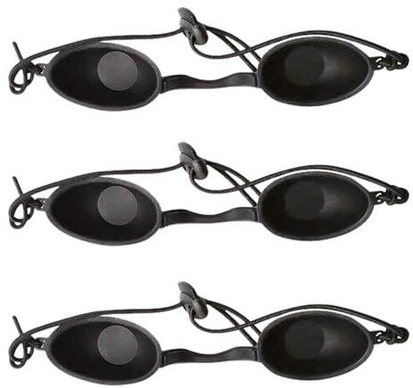 LEEQ 3 x UV Eye Safety Glasses, Solarium Safety Glasses, UV Safety Glasses, Reliable Infrared Solarium Safety Glasses for Patients with Phototherapy, IPL, UV and Infrared