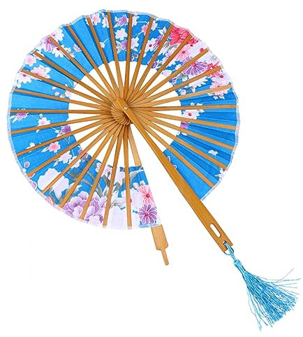 Holibanna 1stück Fächer Seiden- Eleganter Japanischer Faltfächer Handgefertigt Für Hochzeiten Und Partys Langlebig Und Farbecht