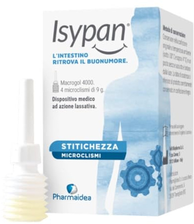 Pharmaidea Isypan - Stitichezza Adulti, 4 Microclismi