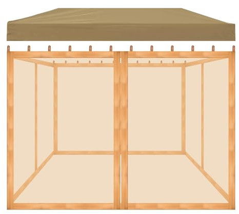 jianyana Zanzariera per gazebo, per protezione completa dagli insetti, 2 dimensioni 3 x 3 m e 3 x 3 m