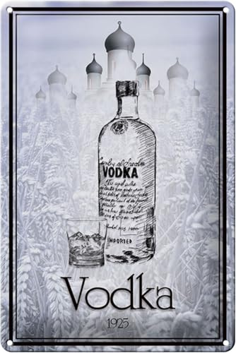 Schild Blech 20x30cm - Made in Germany - Vodka imported Metall Deko Blechschild
