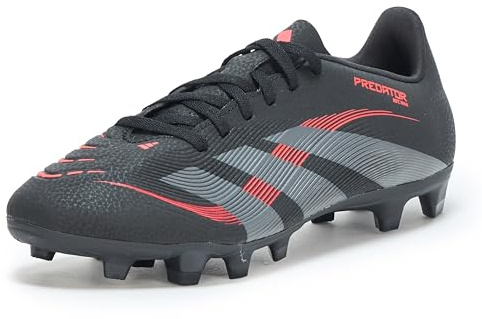 Adidas Unisex Club Firm Ground/Multi Ground Soccer, Black/Grey/Lucid Red, 6