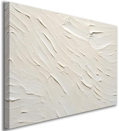 Leinwandbild Minimalistisch, Weiß, Simpel, Abstrakte Kunst, Leinwand, Wandbild S-XXL, Deko, Zuhause, Wohnung