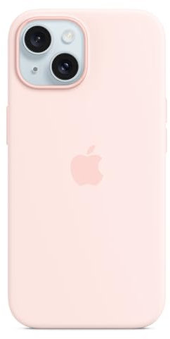 Apple iPhone 15 Silikon Case mit MagSafe – Hellrosa 