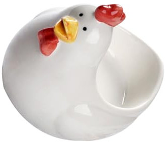 Amosfun Cuenco De CeráMica Para Ensaladas Y Aperitivos Blanco 5.1 Pulgadas Cuenco Multifuncional De Pollo Para Fiestas Reuniones Familiares FáCil De Limpiar