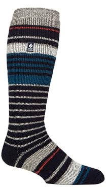 HEAT HOLDERS Herren Skisocken mit Wärmerückhaltungswert von 2,3 Packung mit 1 Marine/Mittelgrau 39-45