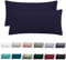Nesture Kissenbezug 30 x 50 2er Set - kopfkissenbezug 30x50 cm Dunkelblau, 100% Mikrofaser kissenbezüge mit Reißverschluss, Weich und Bügelfrei