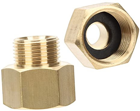 2 Stück Adapter Fitting Innen 3/8 auf Außen 9/16 Reduzierkupplung Kompatibel mit -Schlauch und Wasserhahn, langlebige Gasarmaturen für sichere Verbindungen