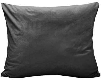 Zelesta Velvetbed Kissenbezüge – Velvet Kissenbezüge Set von 2 - Resistent und Hypoallergen (Anthracite, 80x80 cm)