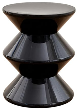 SZLIFE Table d'appoint à langer en forme de sablier, banc d'entrée polyvalent, table de chevet pour chambre à coucher, bureau, taille compacte, Noir