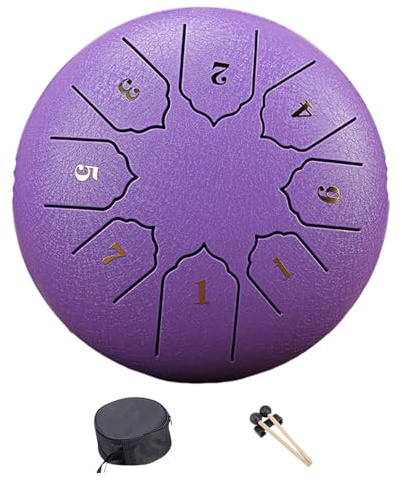 Stahlzungentrommel 6 Zoll 8 Noten Handschlaginstrument Mit Drumsticks Tragetasche Für Erwachsene Handpan