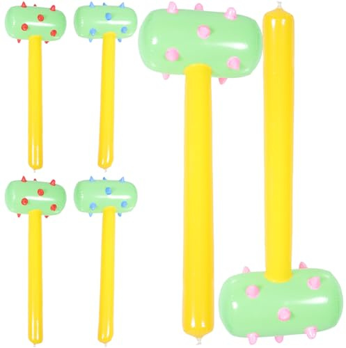 WHAMVOX Set 6 Pezzi Giocattoli Gonfiabili Martello in PVC Colorato Riutilizzabili per Feste Piscina e Vacanze Colore Casuale Colore Casuale