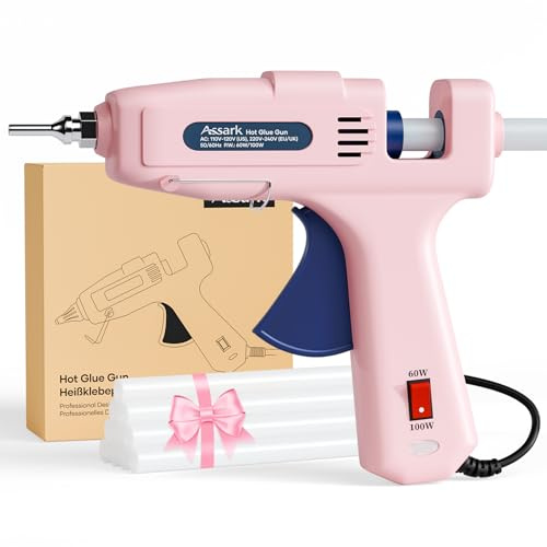 Pistolet à colle chaude 100W, pistolet à colle 100/60 W avec 10 bâtons de colle chaude pour l'école, les loisirs créatifs, le bricolage, les arts et les réparations rapides à la maison