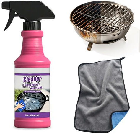 Fast-Acting Heavy-Duty Grill Degreaser Spray, 2026 New BBQ Grill Cleaner for Outdoor Grills, Oven Cleaner Heavy Duty for Kitchen, Multi-purpose Cleaner for Remove Grease (1PCS)