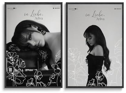 Ein Set Aus 2 Ayliva Poster Singer Album Music Black And White Cover Rahmenlosen Postern, Leinwandbildern, Wanddekorationen, Wohnzimmerpostern, Schlafzimmerbildern, Geburtstags- Und Feiertagsgeschenke