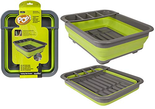 PMS SUMMIT POP DISH DRAINER WITH DRAINING SYSTEM LIME/GREY